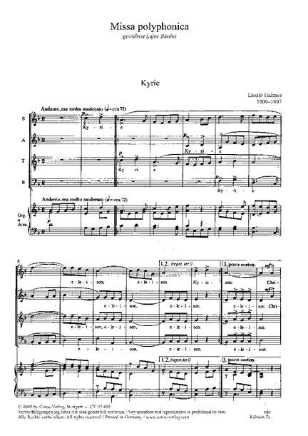 Halmos: Missa Polyphonica (dMoll)