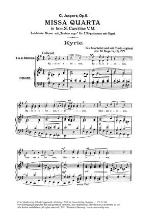 Jaspers: Missa quarta in hon. St. Caeciliae (GDur)