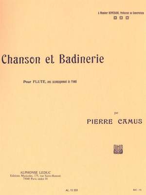 Pierre Camus: Chanson et badinerie pour flute