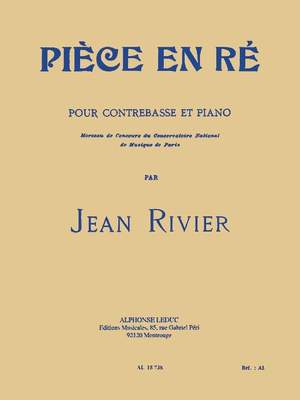 Jean Rivier: Pièce En Ré pour contrebasse et piano