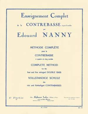 Edouard Nanny: Méthode Complete pour la Contrebasse, 1re partie
