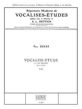 Paul Dukas: Vocalise Etudes N0014