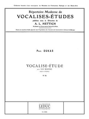 Paul Dukas: Vocalise Etudes N0014