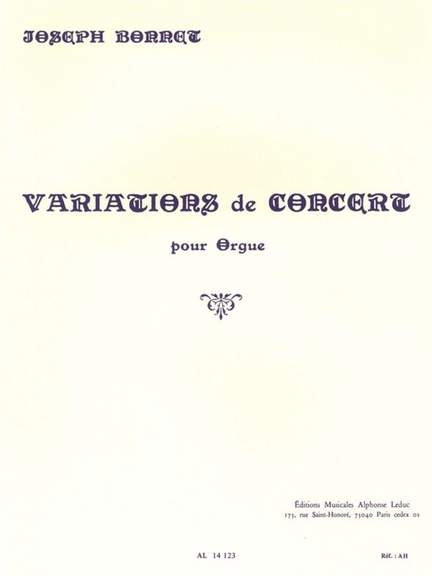 Bonnet: Variations De Concert