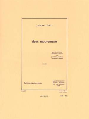 Jacques Ibert: Deux Mouvements - MCMXXII