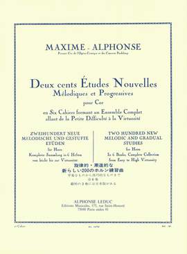Maxime Alphonse: 200 Études Nouvelles Mélodiques et Progressives 2