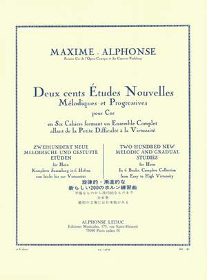 Maxime Alphonse: 200 Études Nouvelles Mélodiques et Progressives 2
