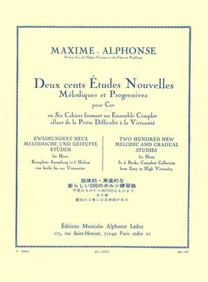 Maxime Alphonse: 200 Études Nouvelles Mélodiques et Progressives 3