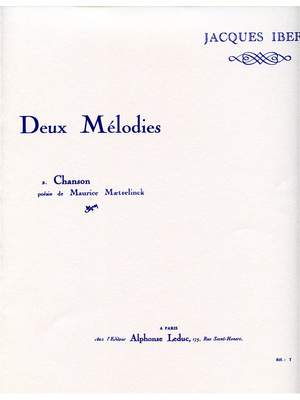 Jacques Ibert: 2 Mélodies No.2