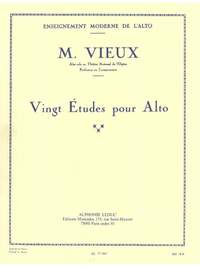 Maurice Vieux: Maurice Vieux: 20 Studies for Viola