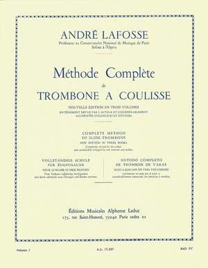 André Lafosse: Méthode de Trombone, Volume 1