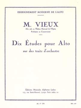 Maurice Vieux: 10 études pour alto sur des traits d'orchestre