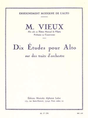 Maurice Vieux: 10 études pour alto sur des traits d'orchestre