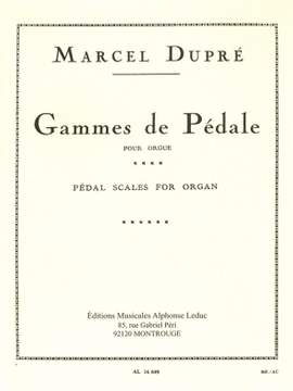 Marcel Dupré: Gammes De Pédale pour Orgue