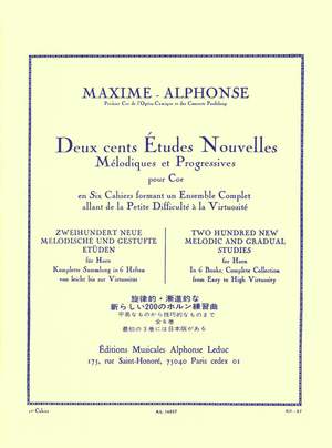 Maxime Alphonse: 200 Études Nouvelles Mélodiques et Progressives 1