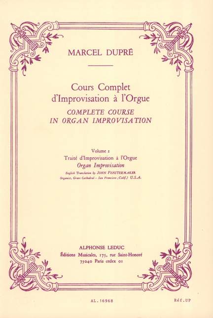 Marcel Dupré: Cours Complet D'improvisation (Volume 2)