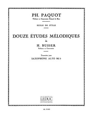 Henri Büsser: 12 Etudes Melodiques