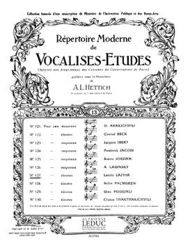 Laszlo Lajtha: Vocalise Etude N0127
