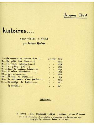 Jacques Ibert: Le Vieux Mendiant