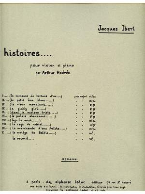 Jacques Ibert: Dans la Maison triste