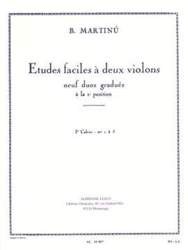 Bohuslav Martinu: Etudes Faciles A Deux Violins Vol.1