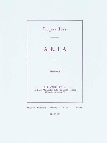 Jacques Ibert: Aria