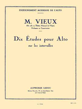 Maurice Vieux: 10 Etudes sur les Intervalles