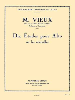 Maurice Vieux: 10 Etudes sur les Intervalles