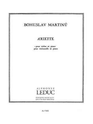 Bohuslav Martinu: Ariette H188a