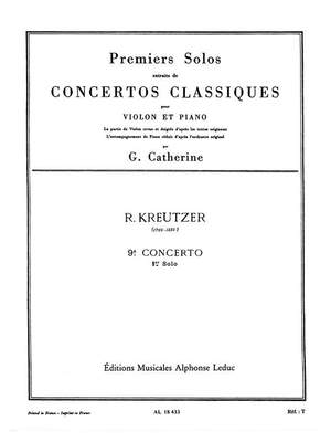 Rodolphe Kreutzer: Premiers Solos Concertos Classiques - 9e concerto