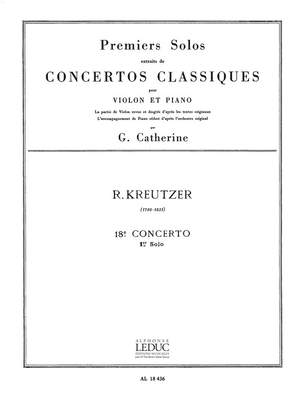 Rodolphe Kreutzer: Premiers Solos Concertos Classiques - 18e concerto