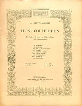 Alexander T. Gretchaninov: HISTORIETTES OP 118 NO 5 - REFRAIN JOYEUX