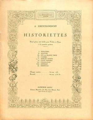 Alexander T. Gretchaninov: HISTORIETTES OP 118 NO 5 - REFRAIN JOYEUX