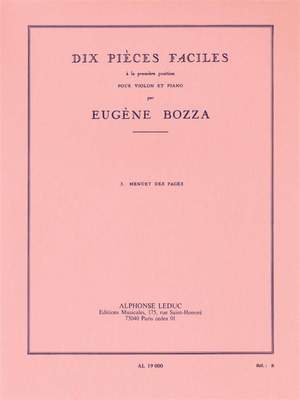 Eugène Bozza: 10 Pieces Faciles No.3 - Menuet Des Pages
