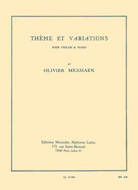 Olivier Messiaen: Theme et Variations pour violon et piano