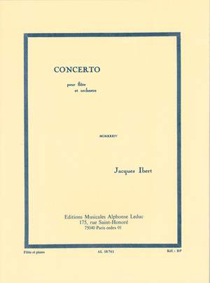 Jacques Ibert: Concerto pour flûte et orchestra