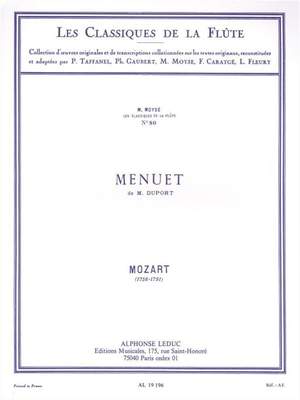 Wolfgang Amadeus Mozart: Menuet De M. Duport