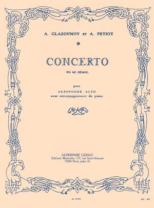 Alexander Glazunov: Concerto E-flat Opus 109