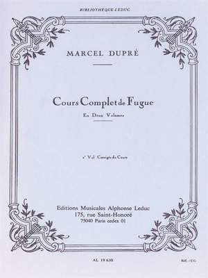 Marcel Dupré: Complete Study Of The Fugue