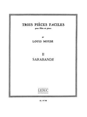 Louis Moyse: 3 Pièces Faciles No. 2: Sarabande