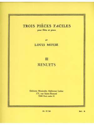 Louis Moyse: 3 Pièces Faciles No. 3: Menuets