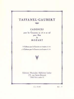 Wolfgang Amadeus Mozart: 3 Cadences For Mozart's Flute Concerto In G major