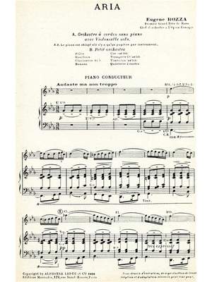 Eugène Bozza: Aria