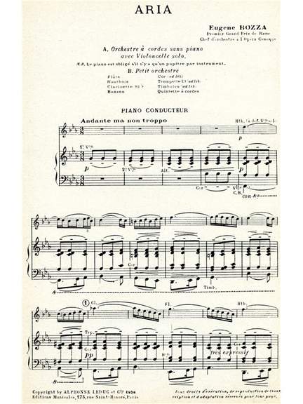 Eugène Bozza: Aria
