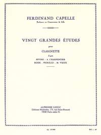 Ferdinand Capelle: 20 Grandes Études pour Clarinette