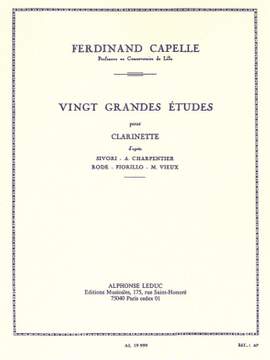 Ferdinand Capelle: 20 Grandes Études pour Clarinette