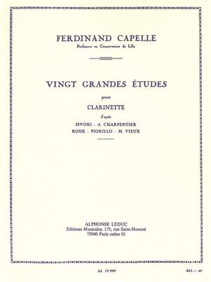 Ferdinand Capelle: 20 Grandes Études pour Clarinette
