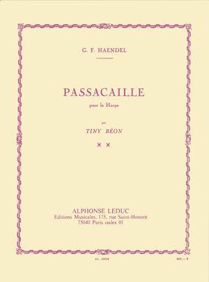 Georg Friedrich Händel: Passacaille pour harpe
