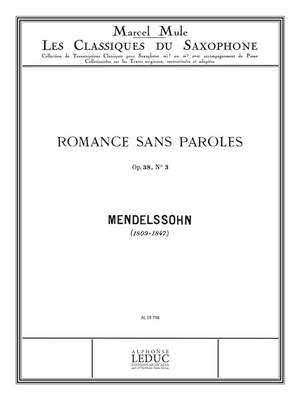 Felix Mendelssohn Bartholdy: Romance sans Paroles No.3 (Classiques No.60)