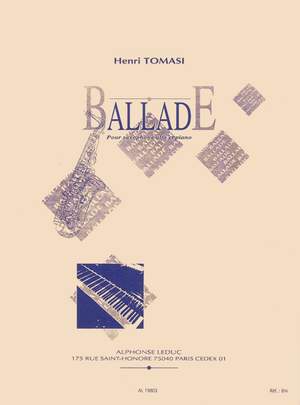 Henri Tomasi: Ballade pour saxophone alto et piano